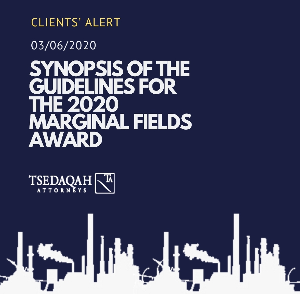 SYNOPSIS OF THE GUIDELINES FOR THE 2020 MARGINAL FIELDS AWARD